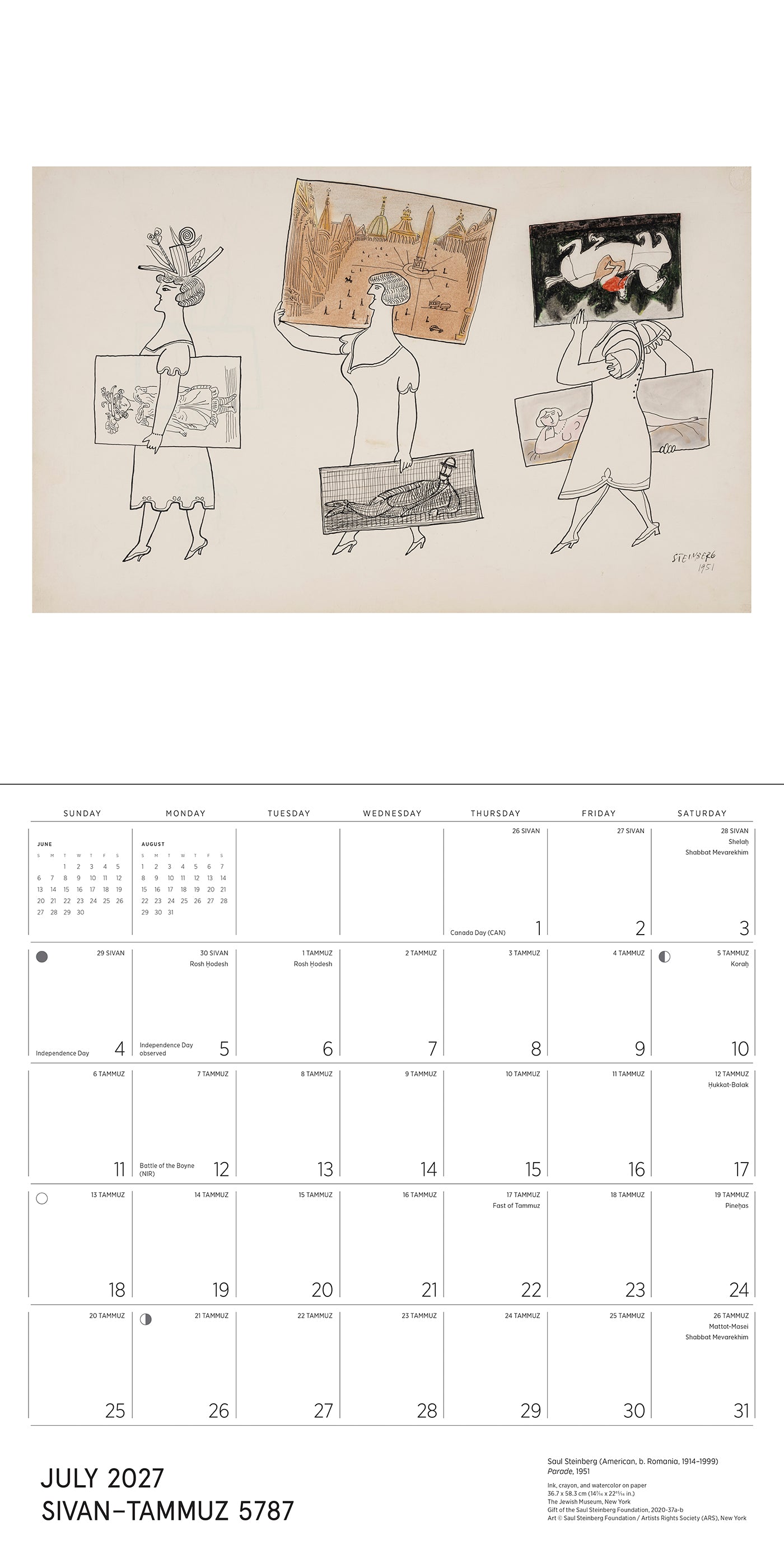 2027 The Jewish Museum - Square Wall Calendar