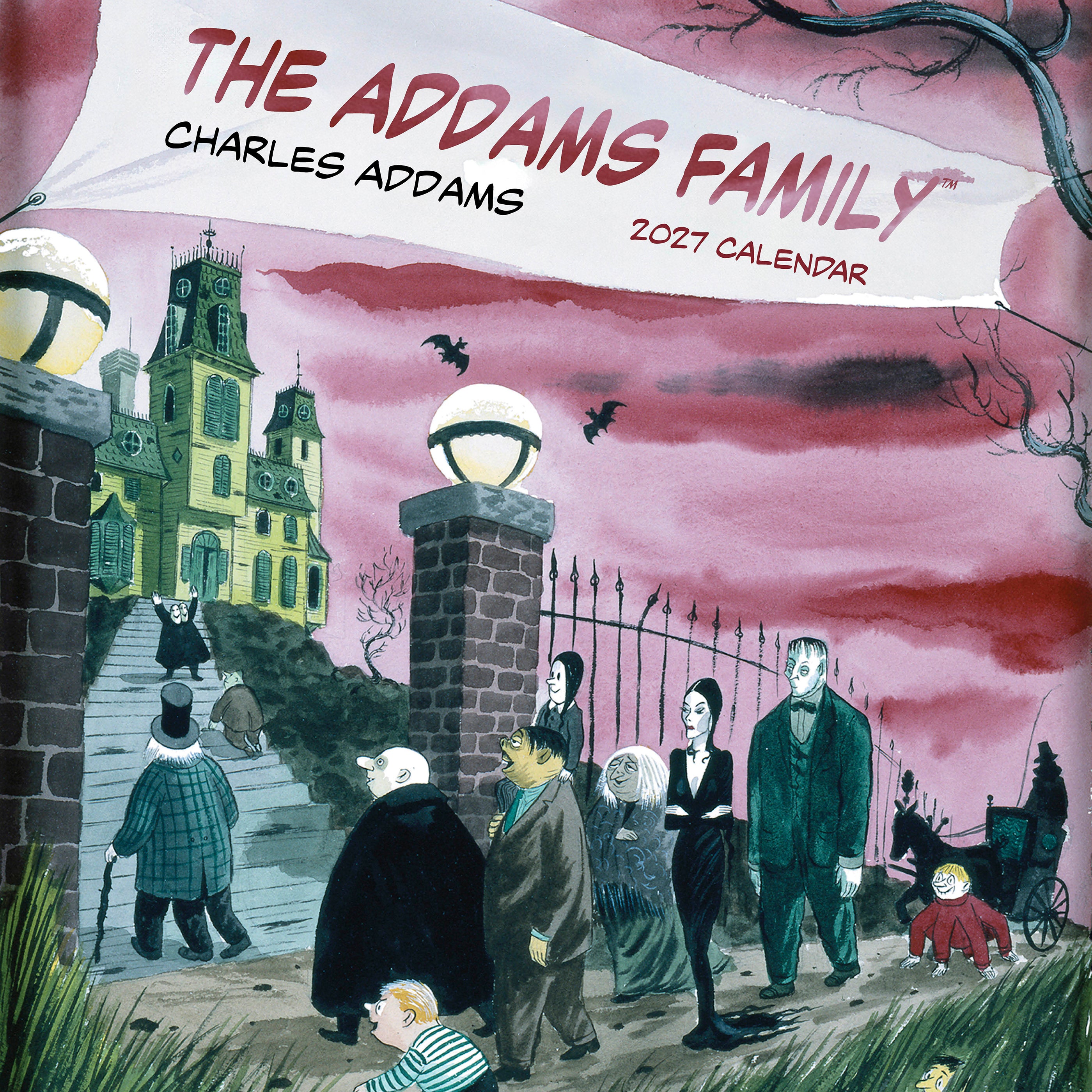 2027 The Addams Family Charles Addams - Square Wall Calendar