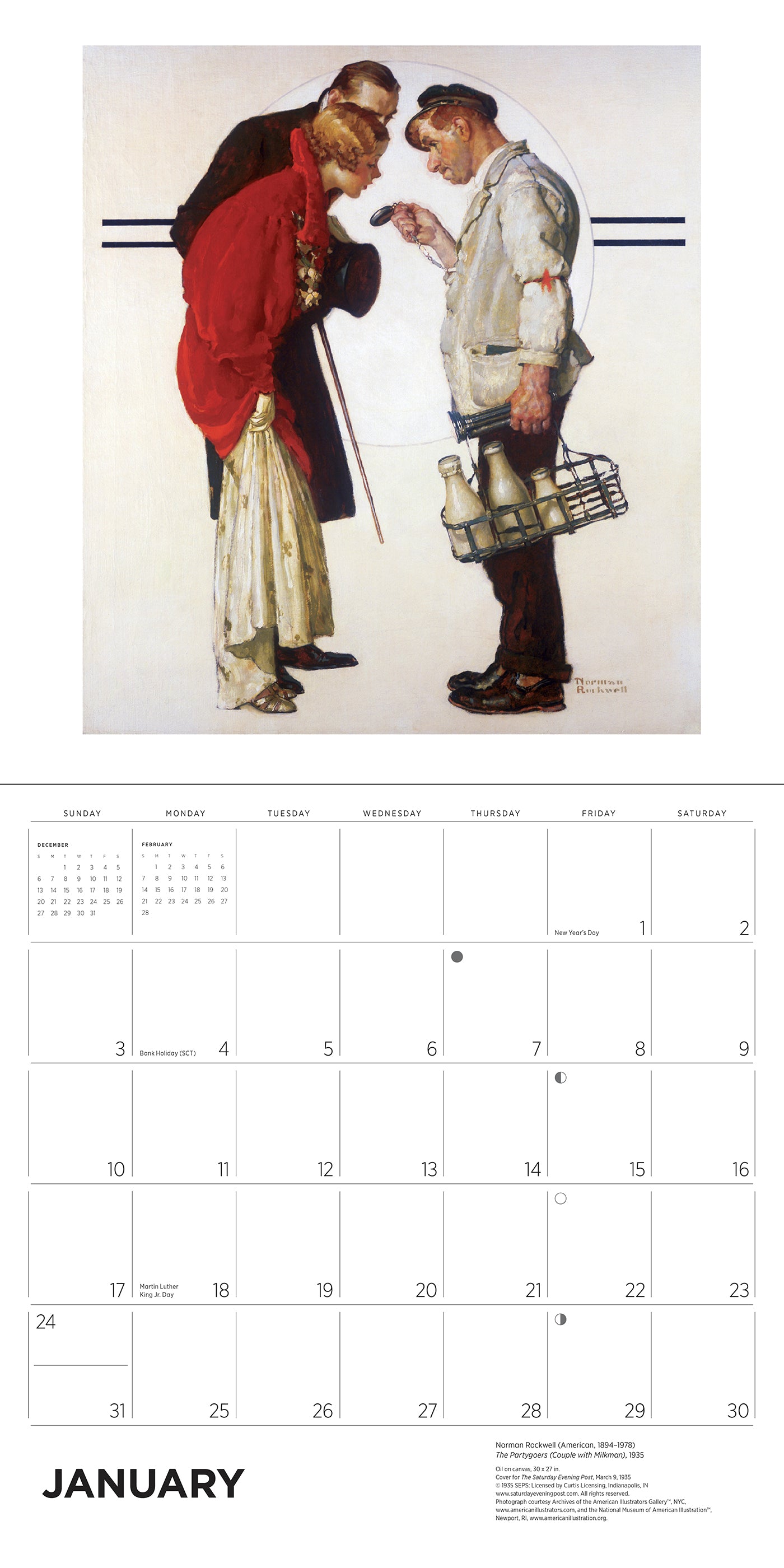 2027 The Saturday Evening Post Norman Rockwell - Square Wall Calendar