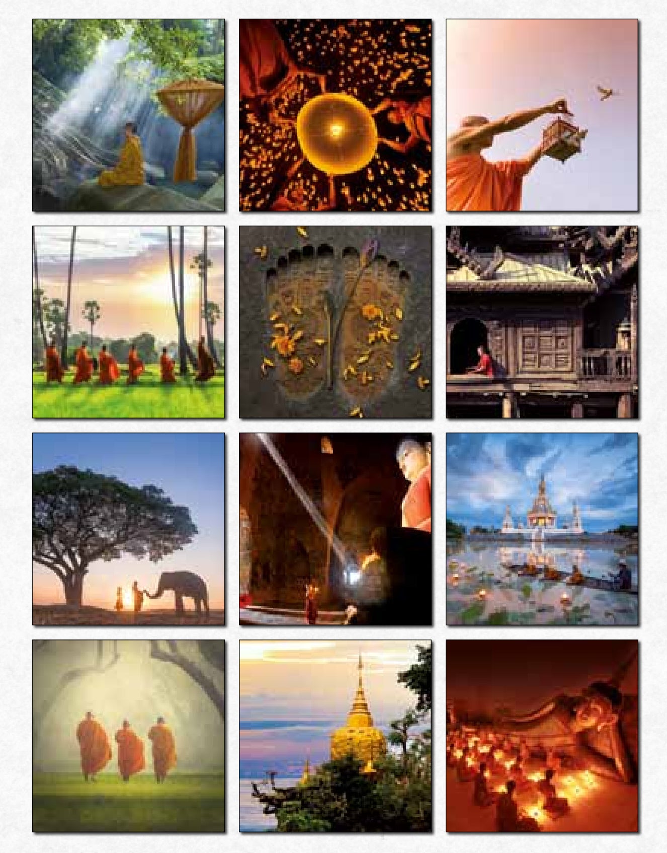 2027 Buddha’s Footprints - Square Wall Calendar