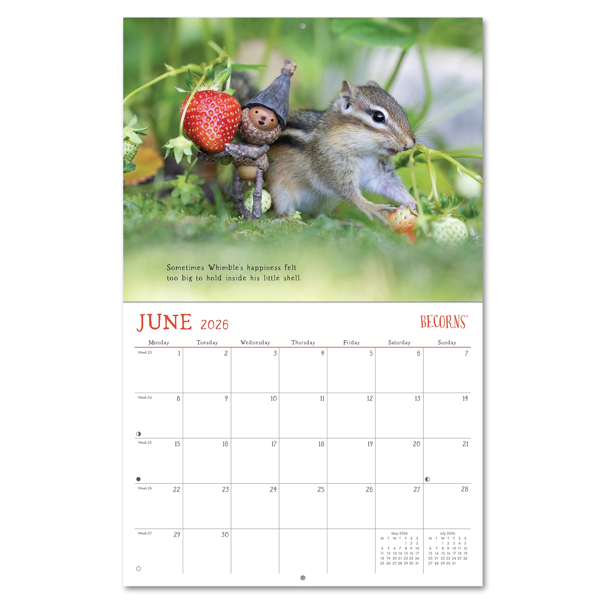 2026 Becorns The Art Of David M Bird - Horizontal Wall Calendar