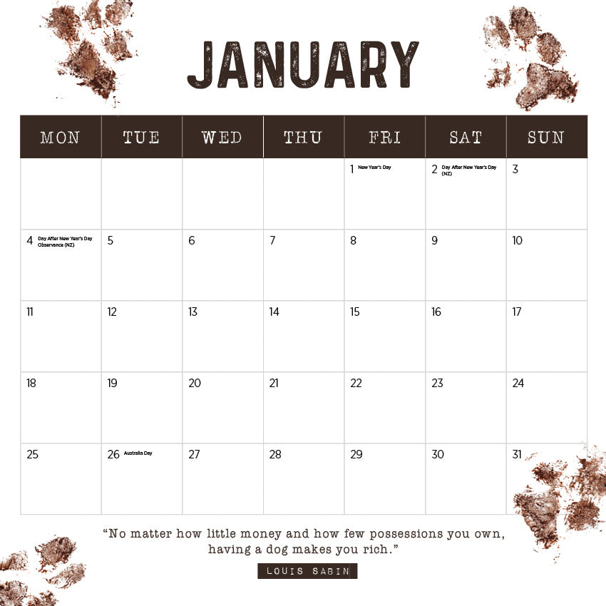 2027 Farm Dogs - Square Wall Calendar