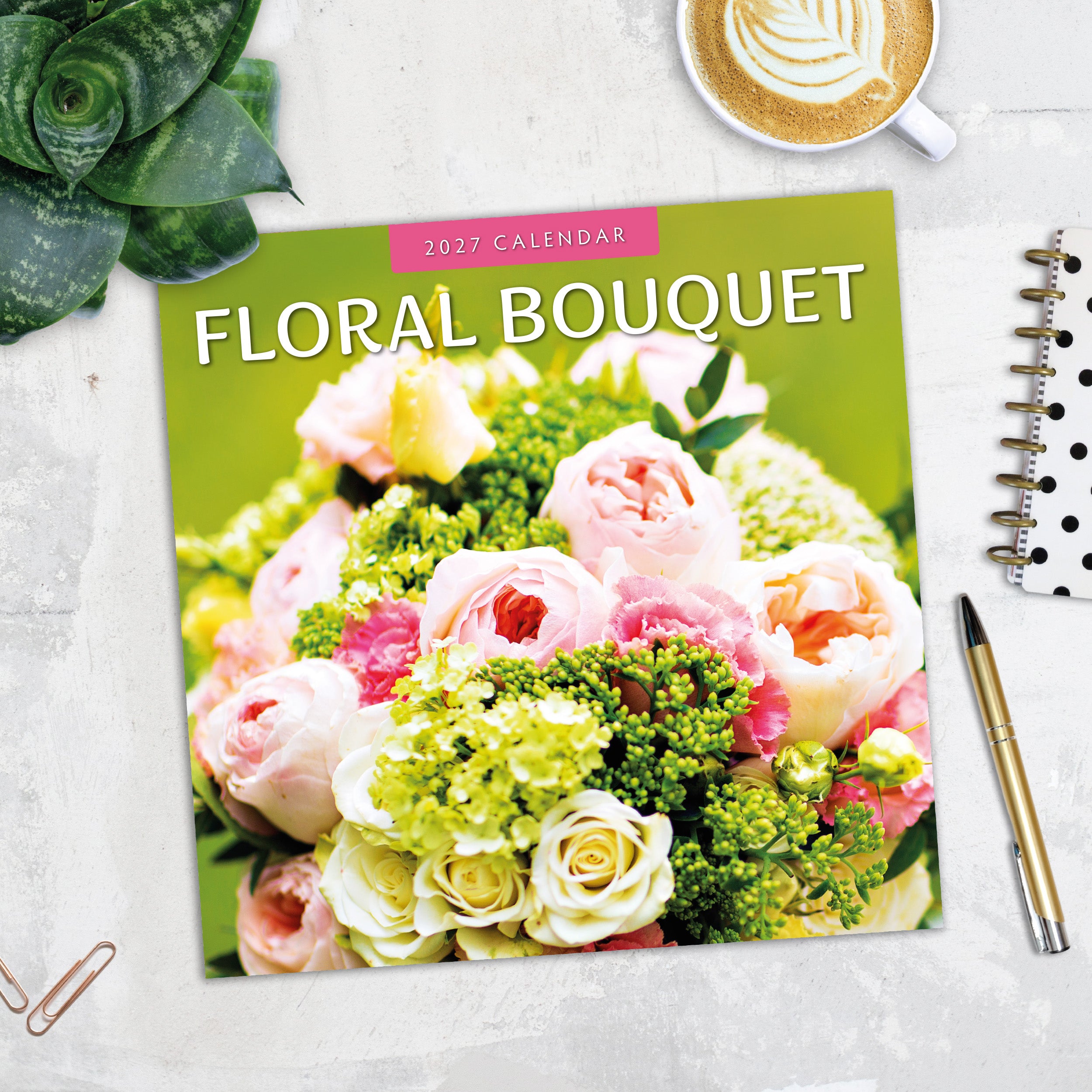 2027 Floral Bouquet - Square Wall Calendar