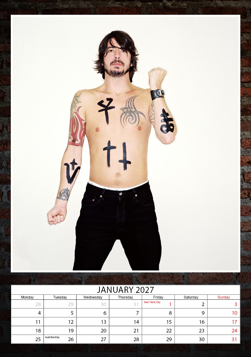 2027 Foo Fighters - A3 Wall Calendar