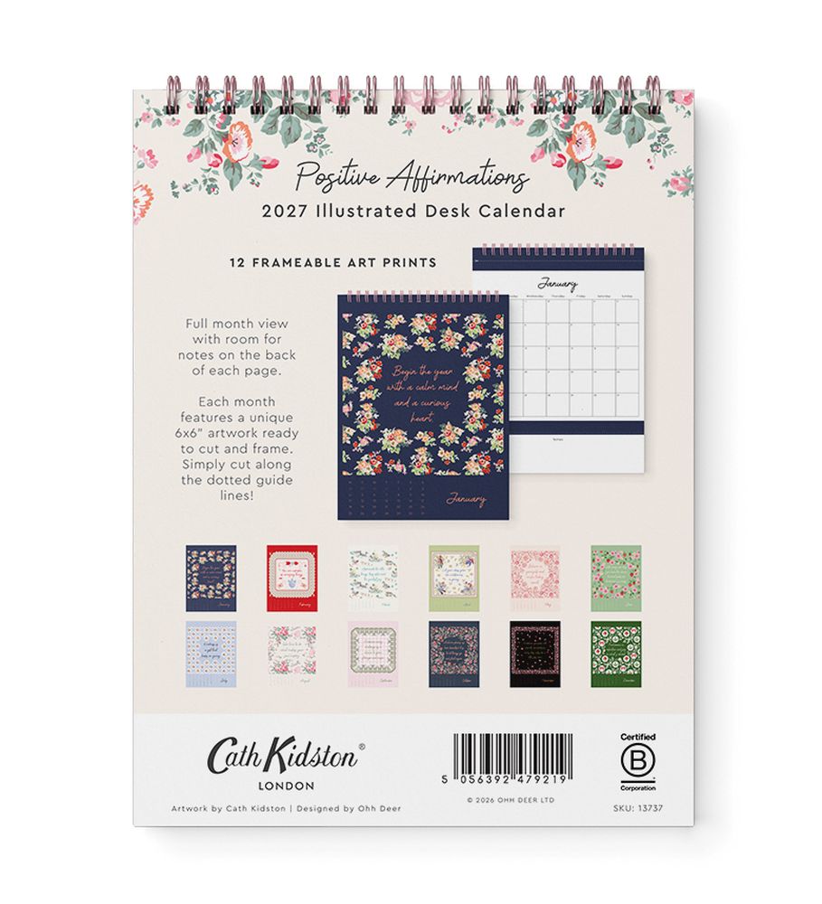 2027 Positive Affirmations - Desk Easel Calendar