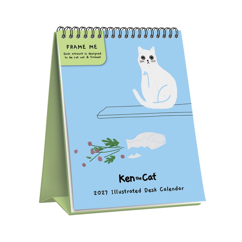 2027 Ken The Cat - Desk Easel Calendar