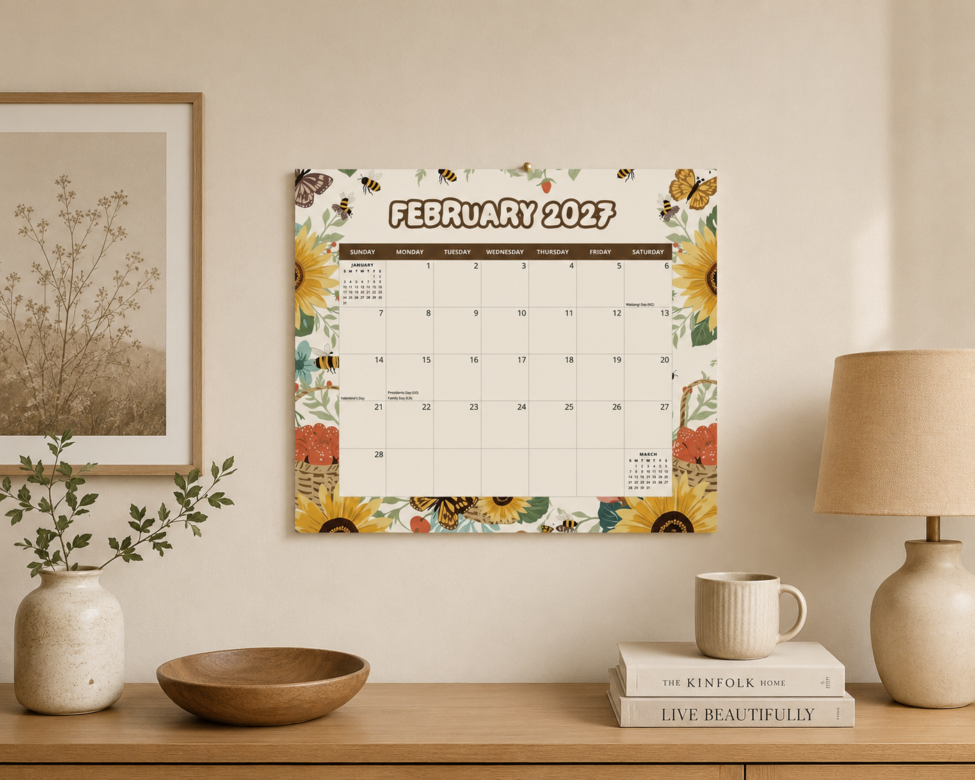 2027 Gather & Graze - Versatile 4-in-1 Magnetic, Wall and Desk Calendar