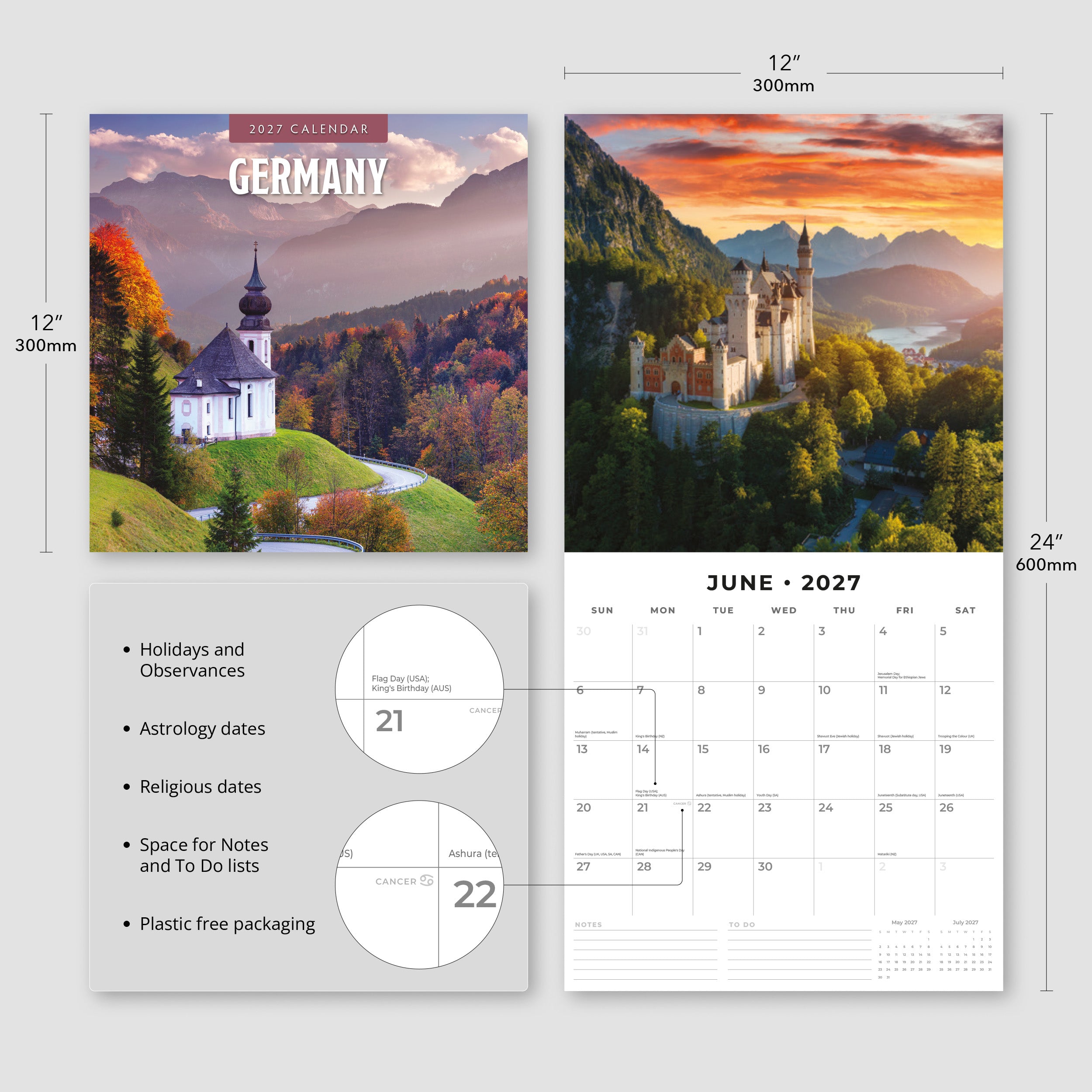 2027 Germany - Square Wall Calendar