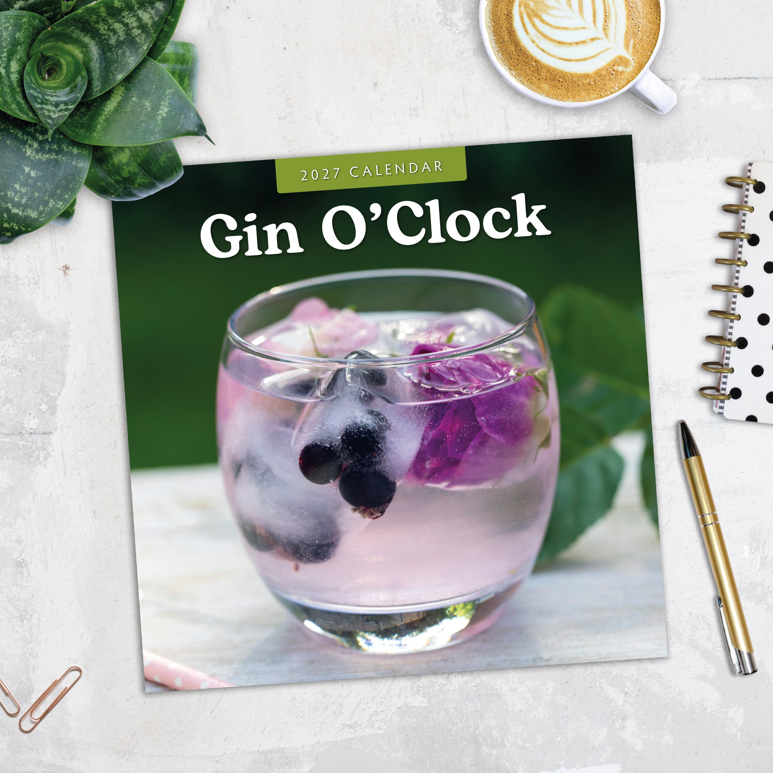 2027 Gin O'clock - Square Wall Calendar