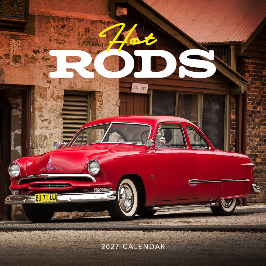 2027 Hot Rods - Square Wall Calendar