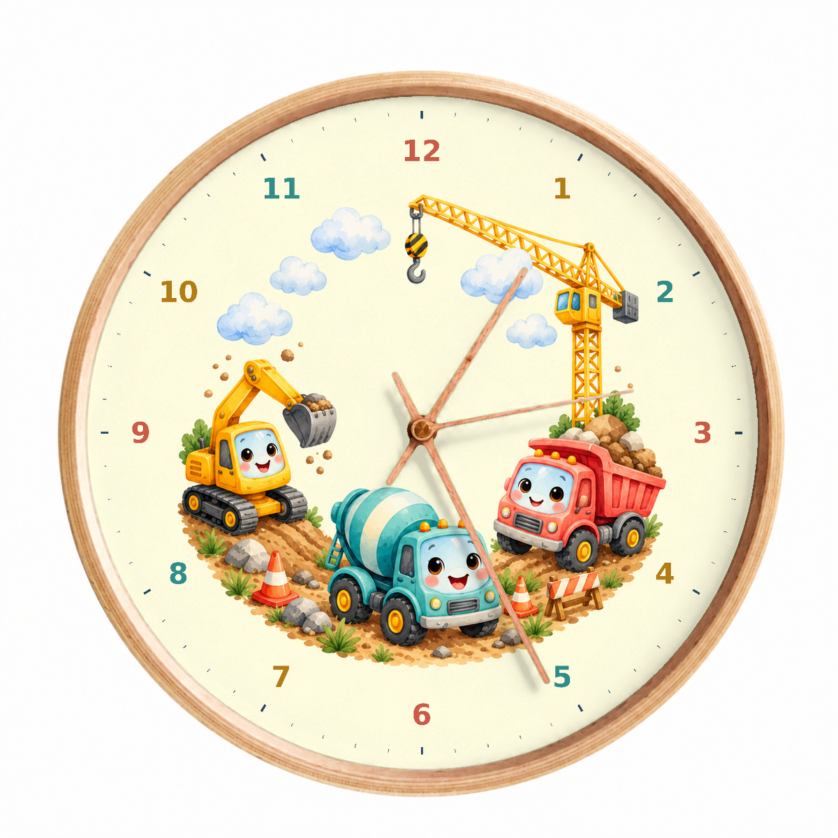 IMAGE_01_Front_-_Kids_Construction_Truck_Wall_Clock_30cm_Wooden_Frame_-_WC-K097_-_649310204458.png
