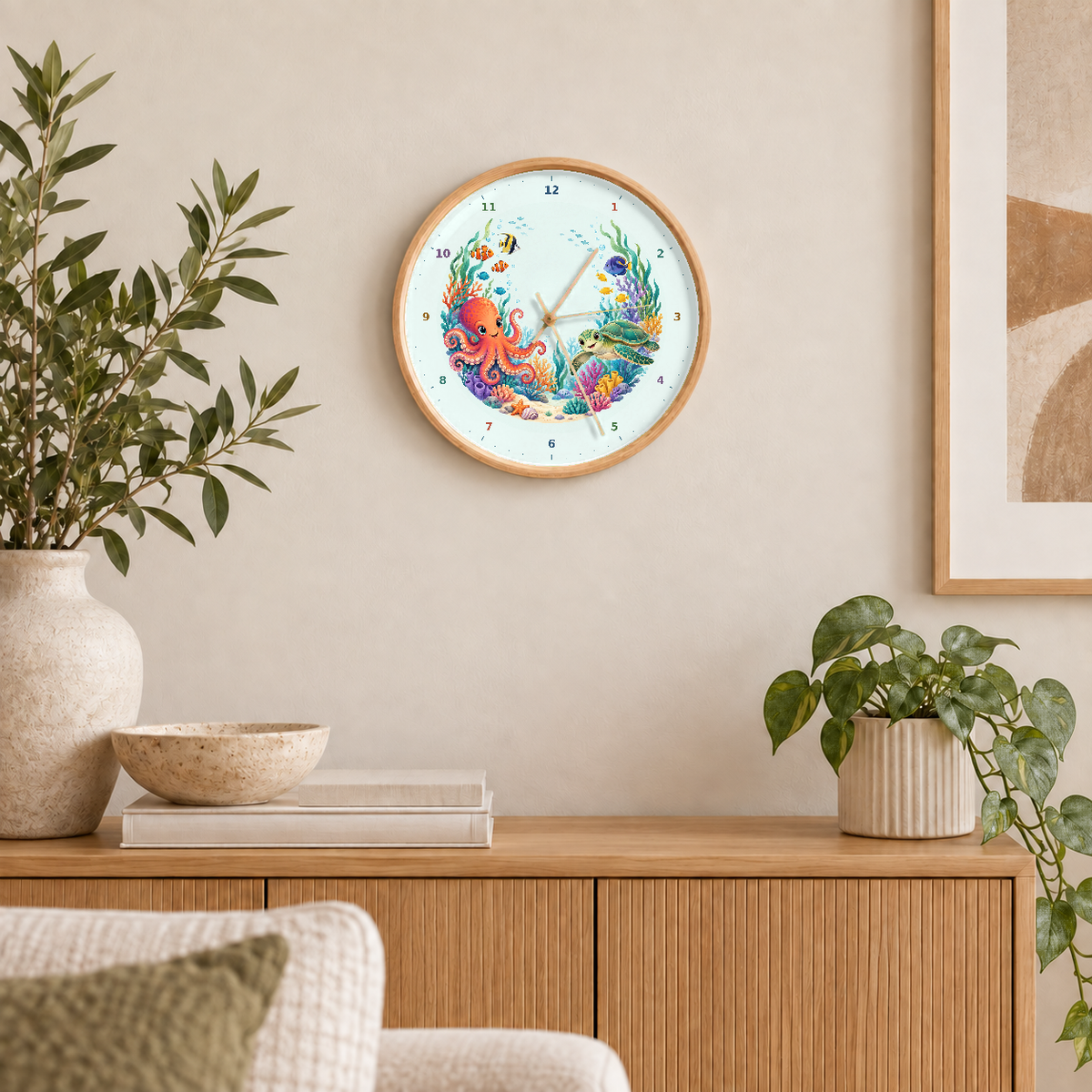 IMAGE_04_Wall_-_Kids_Undersea_Friends_Wall_Clock_30cm_Wooden_Frame_-_WC-K120_-_649310204687.png