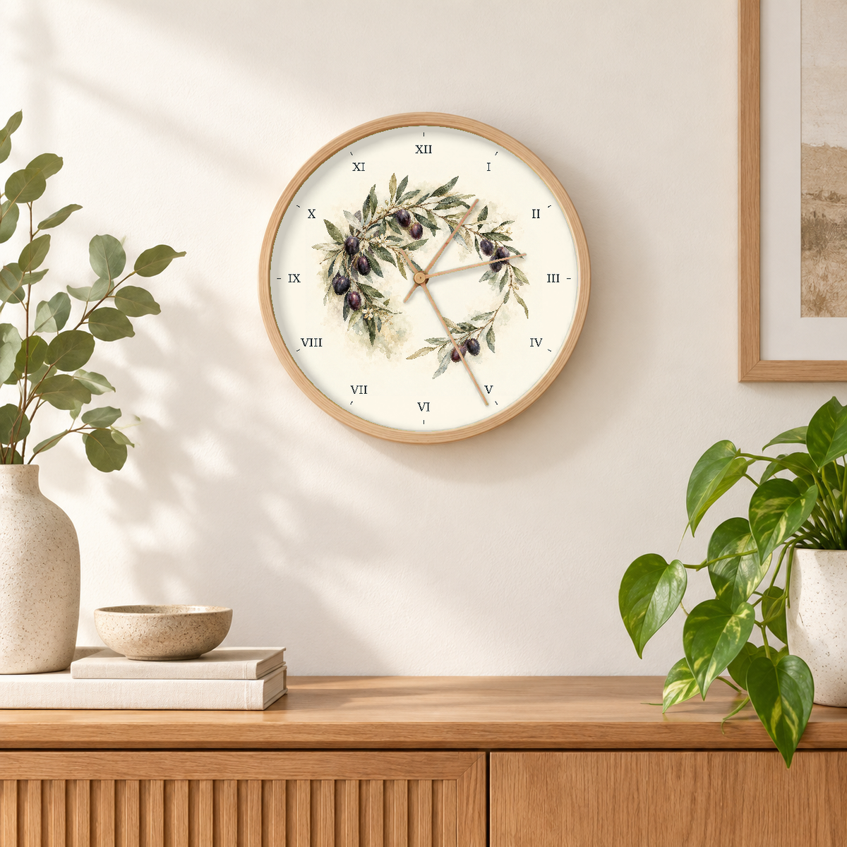 IMAGE_04_Wall_-_Olive_Wreath_Wall_Clock_30cm_Wooden_Frame_-_WC-F012_-_649310203604.png