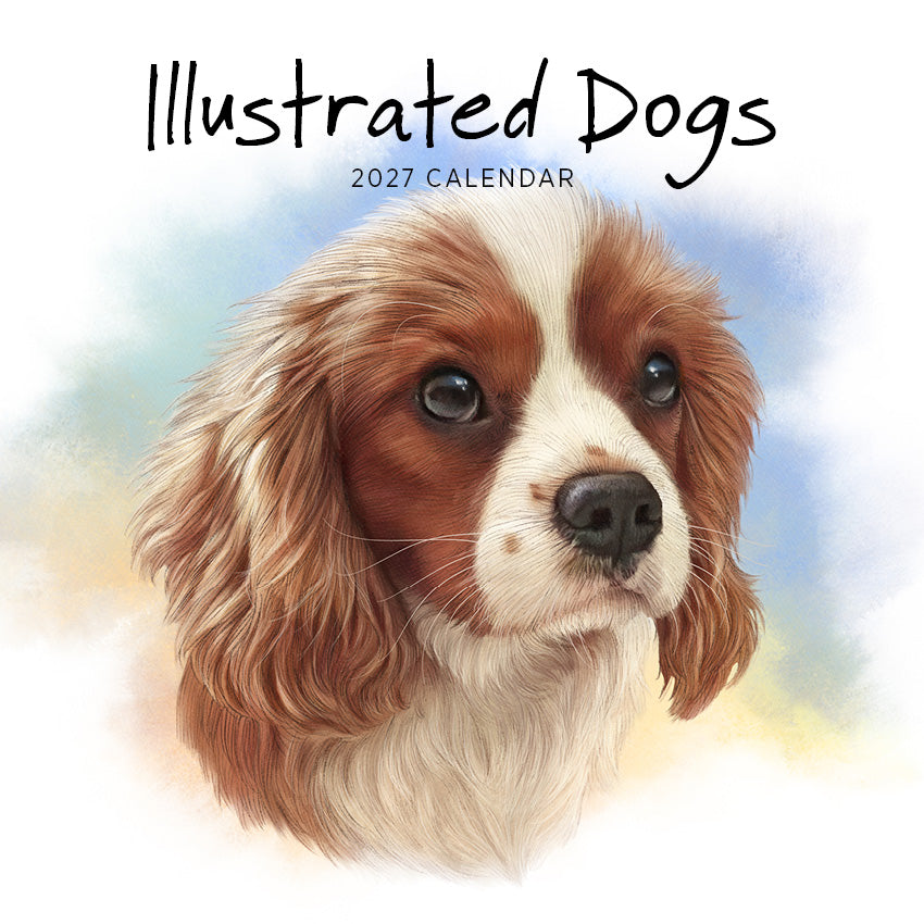2027 Illustrated Dogs - Square Wall Calendar