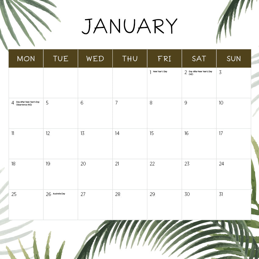 2027 Island Life - Square Wall Calendar