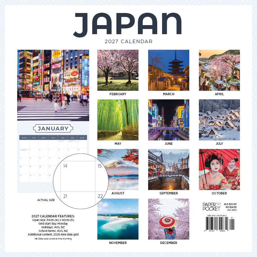 2027 Japan - Square Wall Calendar