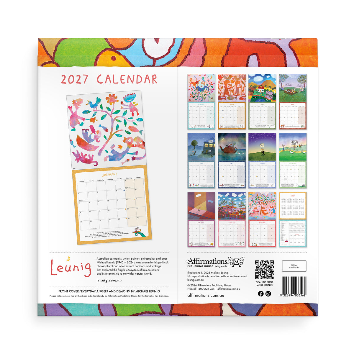 2027 Leunig by Michael Leunig - Square Wall Calendar