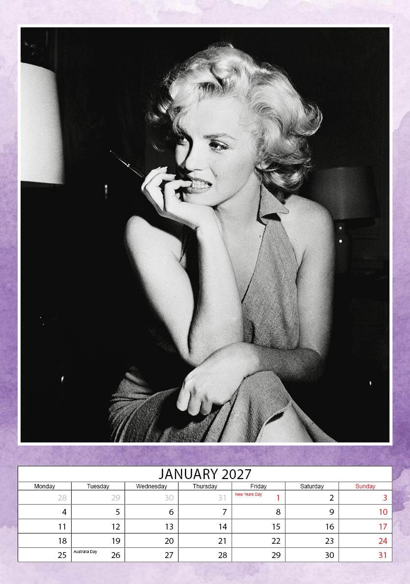 2027 Marilyn Monroe - A3 Wall Calendar