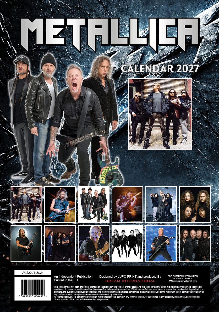 2027 Metallica - A3 Wall Calendar