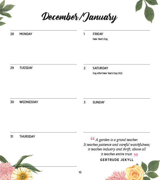 2027 Life is a Garden - Weekly Diary/Planner