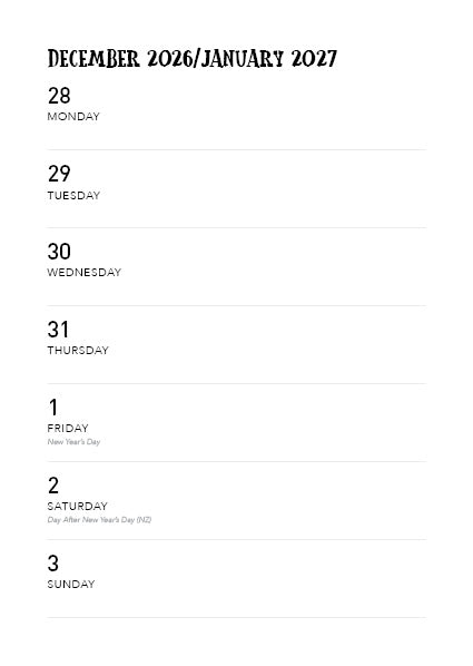 2027 A Meerkat's Guide To Life - Weekly Diary/Planner