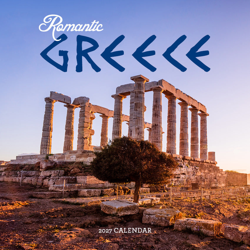 2027 Romantic Greece - Square Wall Calendar