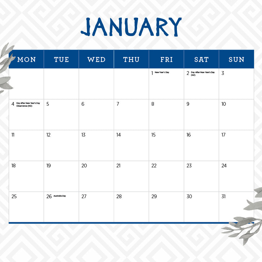 2027 Romantic Greece - Square Wall Calendar