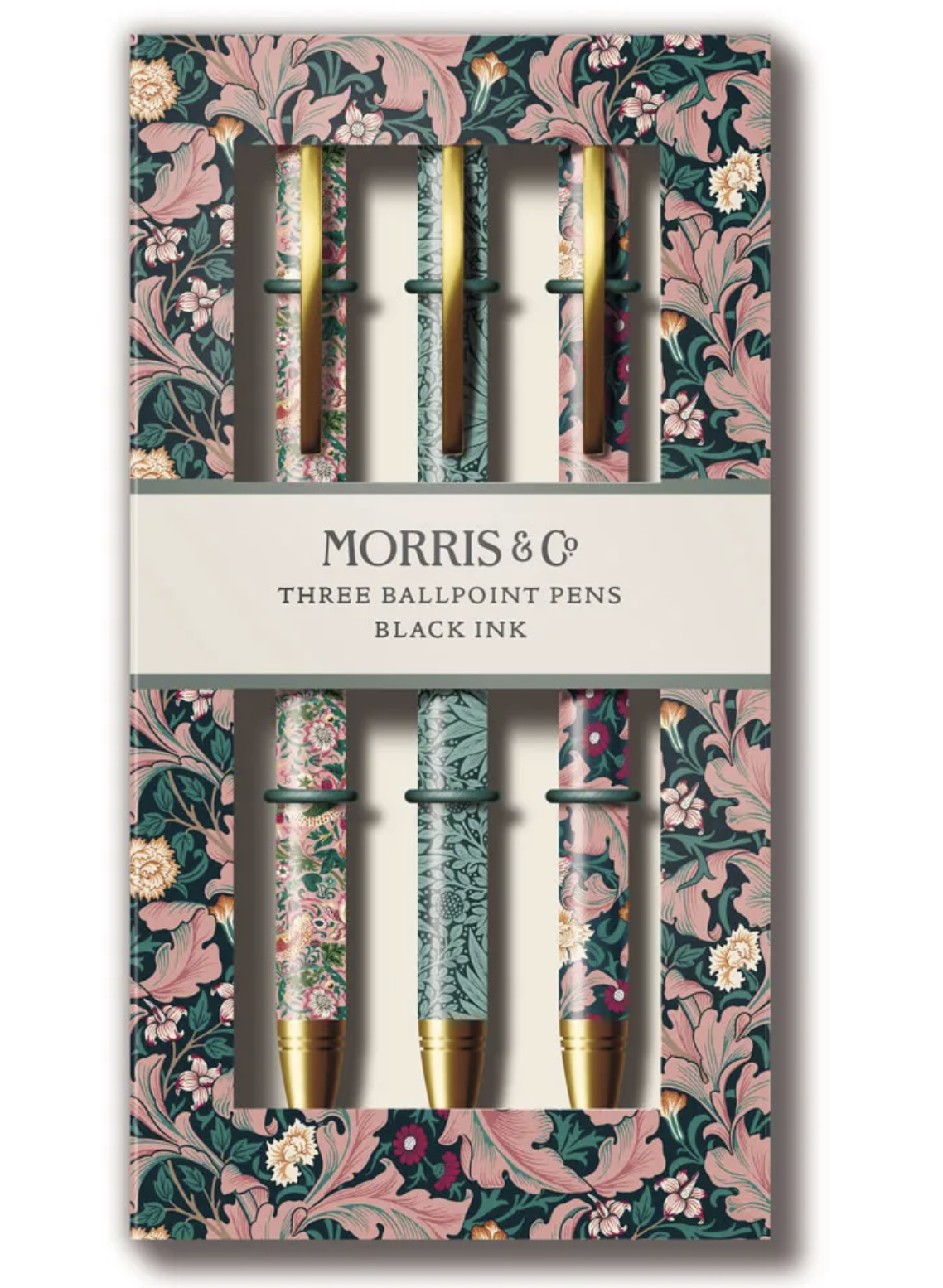 Morris & Co. William Morris Floral 3 Pen Set (Boxed)