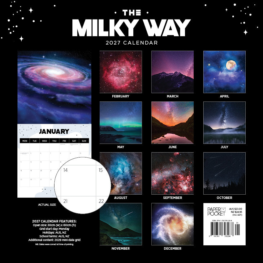 2027 The Milky Way - Square Wall Calendar
