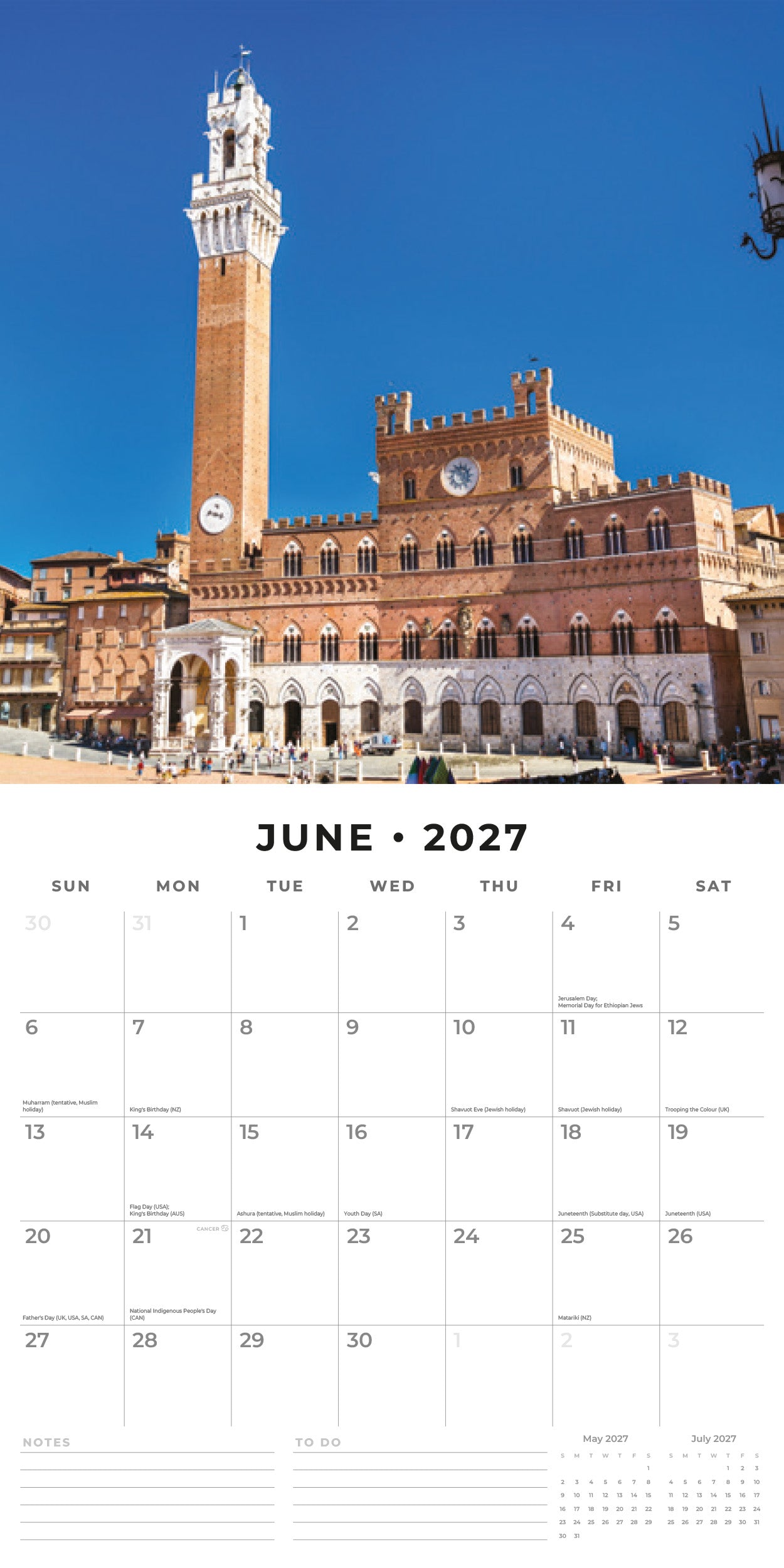 2027 Tuscany - Square Wall Calendar