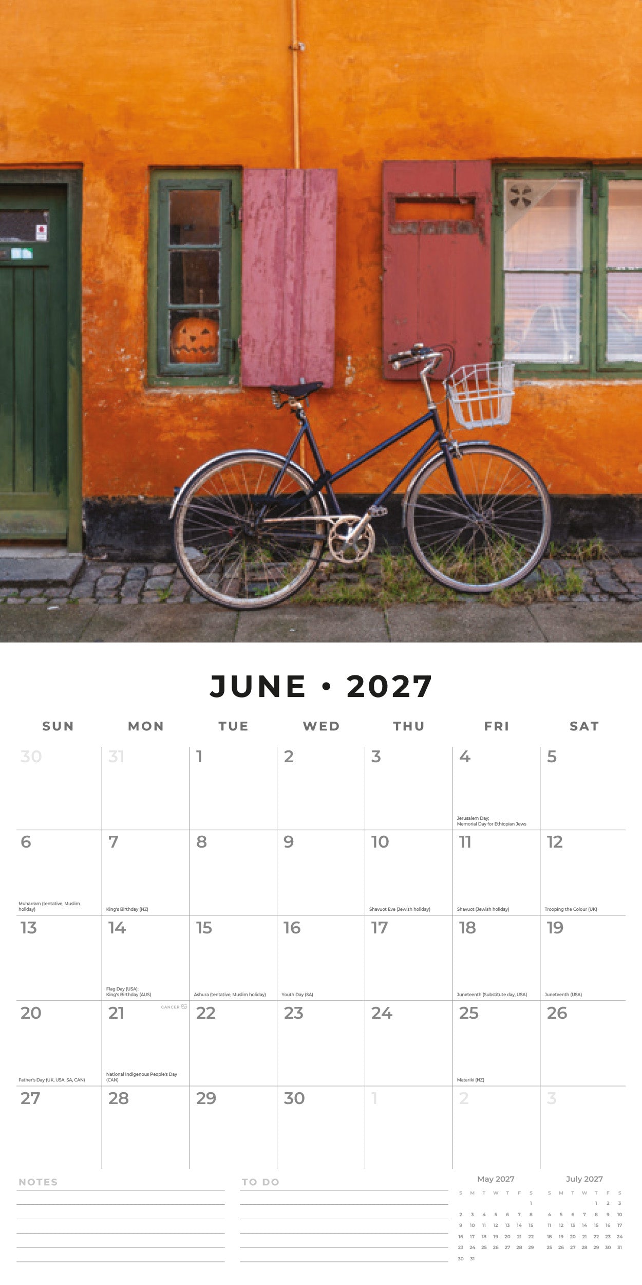 2027 Vintage Bicycles - Square Wall Calendar