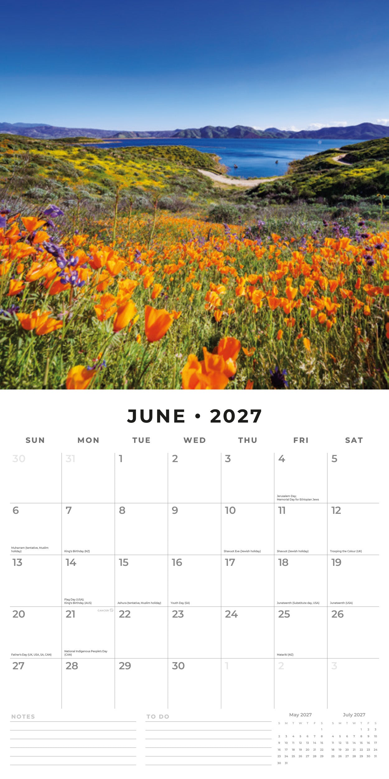 2027 Wild Flowers - Square Wall Calendar