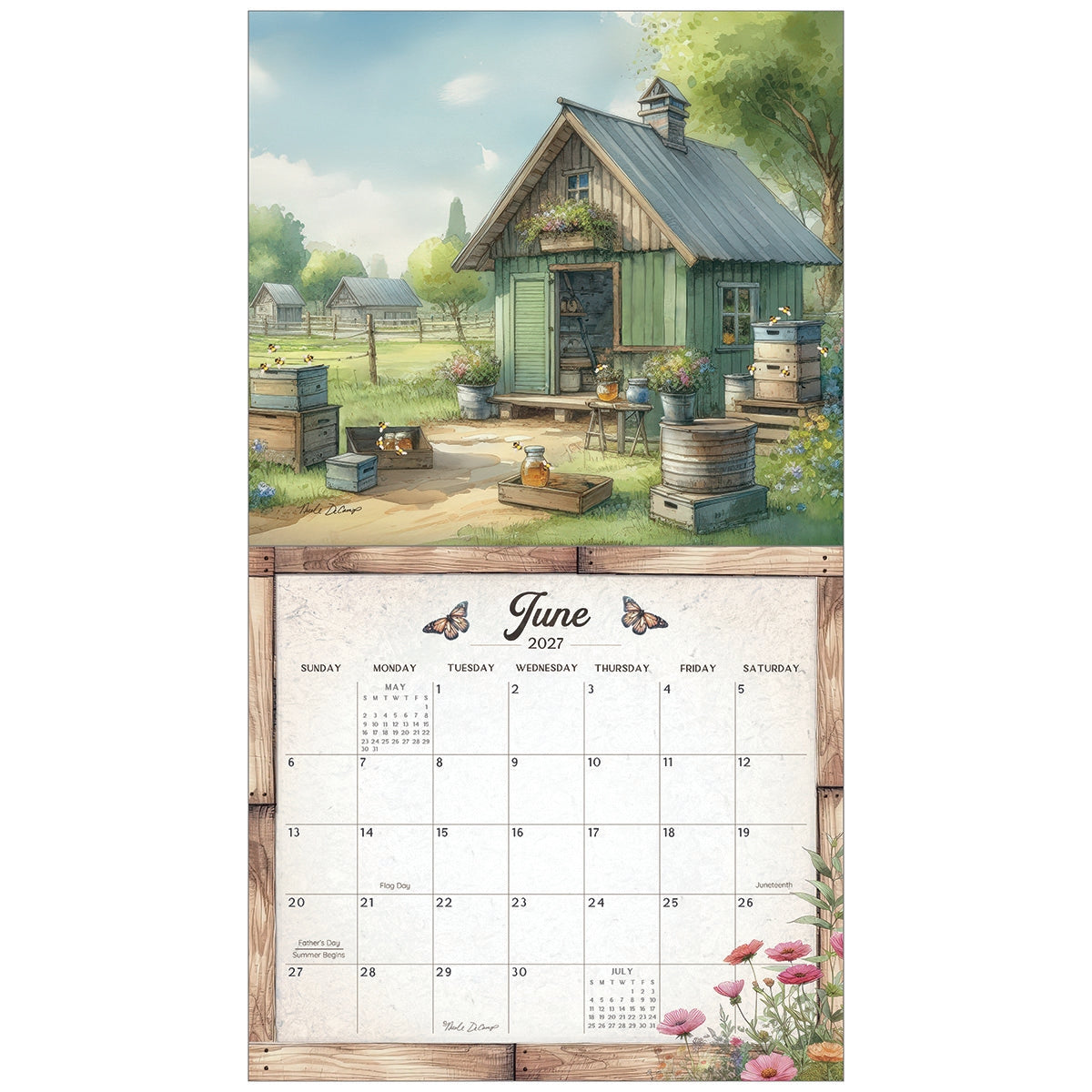 2027 Gardening - Deluxe Wall Calendar by Macne Oream