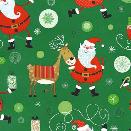 Green Santa - Gift Wrap