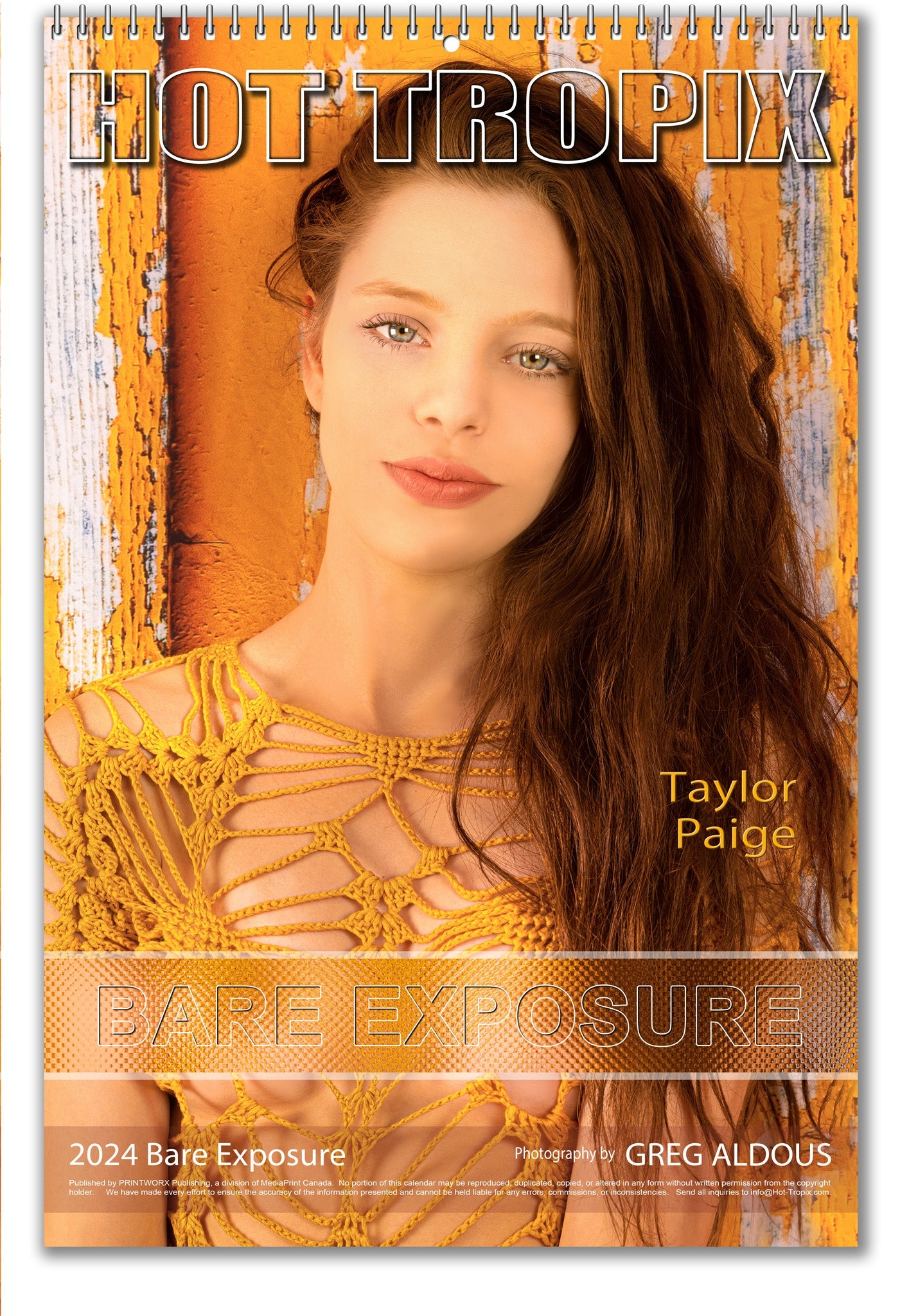 2024 Bare Exposure (Nude) A3 Wall Calendar