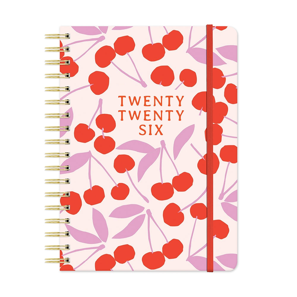 2026 Cherry Sweet - Tri-Tab 17-Month Monthly & Weekly Diary/Planner