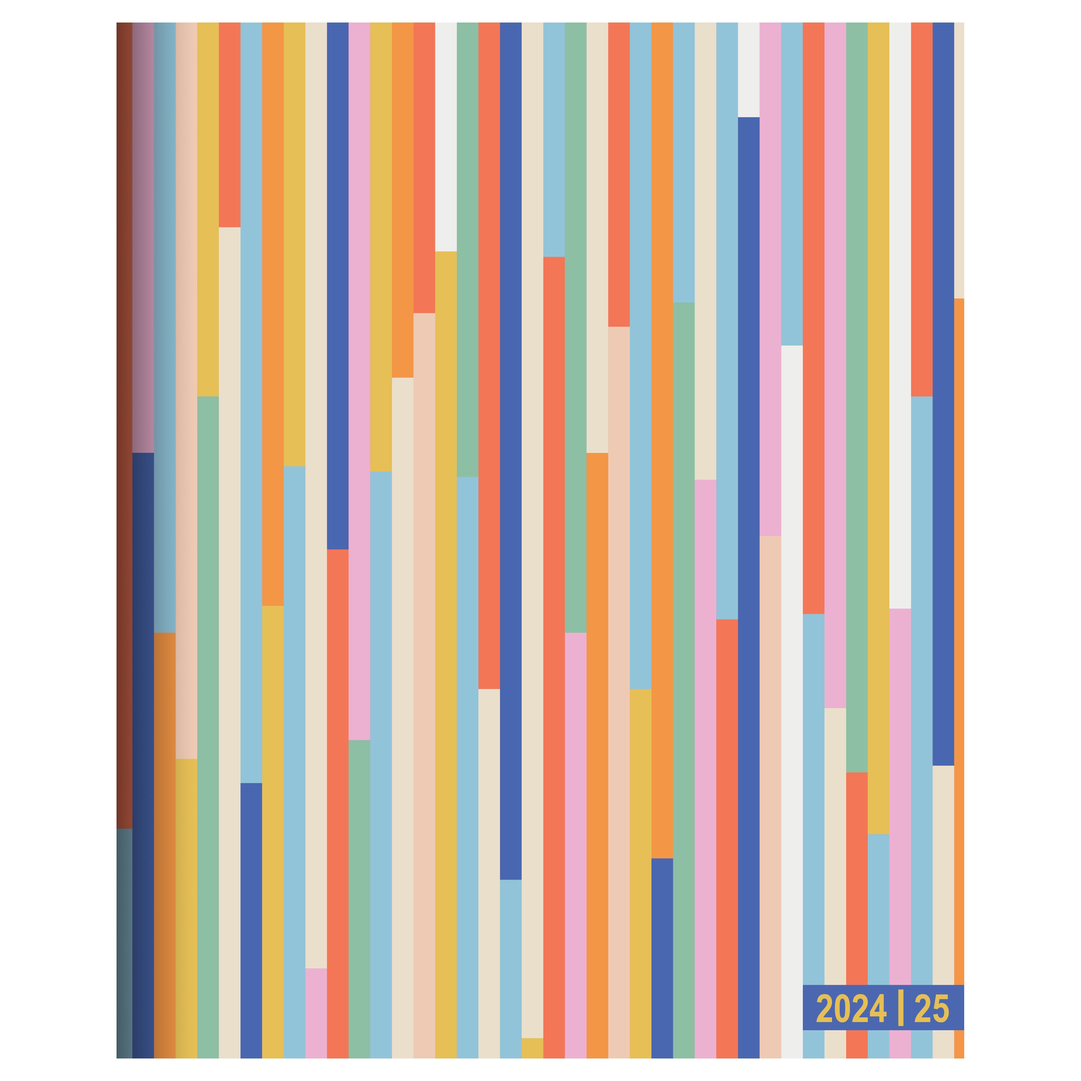 July 2024 - June 2025 So Many Stripes - Large Monthly Academic Year Diary/Planner