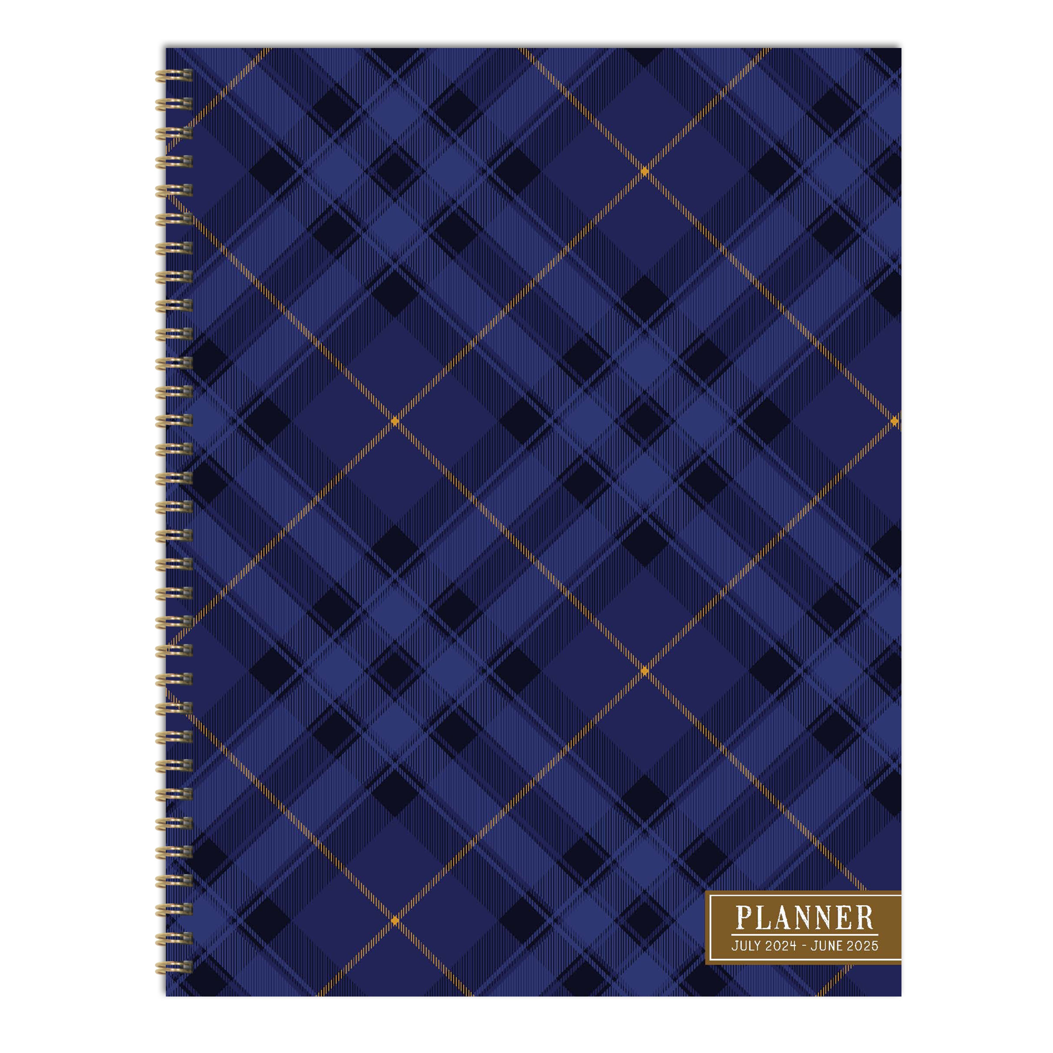 July 2024 - June 2025 Royal Tartan - Large Weekly & Monthly Academic Year Diary/Planner