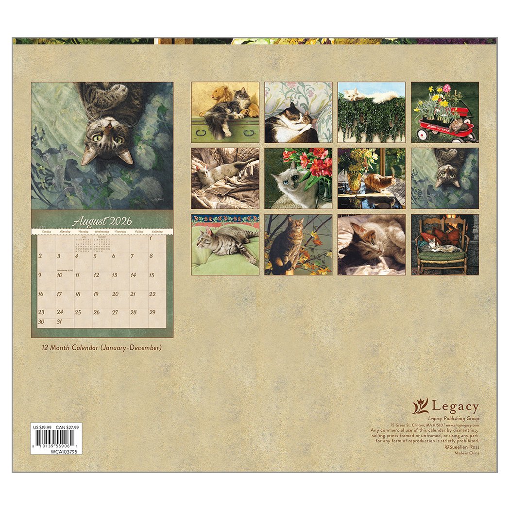 2026 Legacy Cats We Love - Deluxe Wall Calendar
