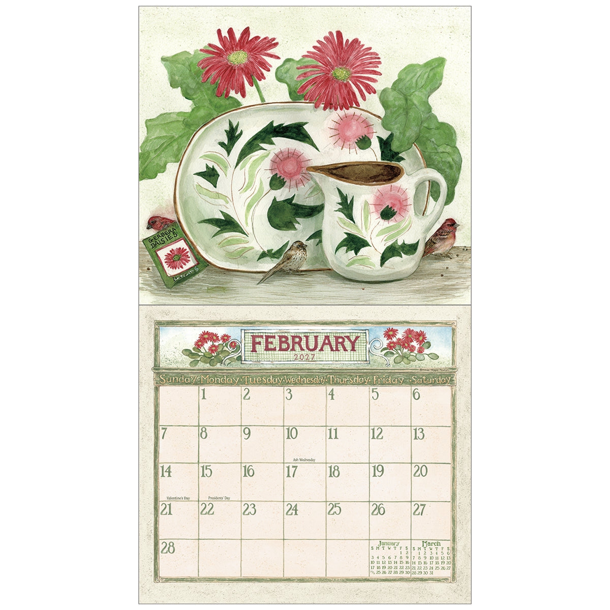 2027 Garden Path - Deluxe Wall Calendar by Susan Winget