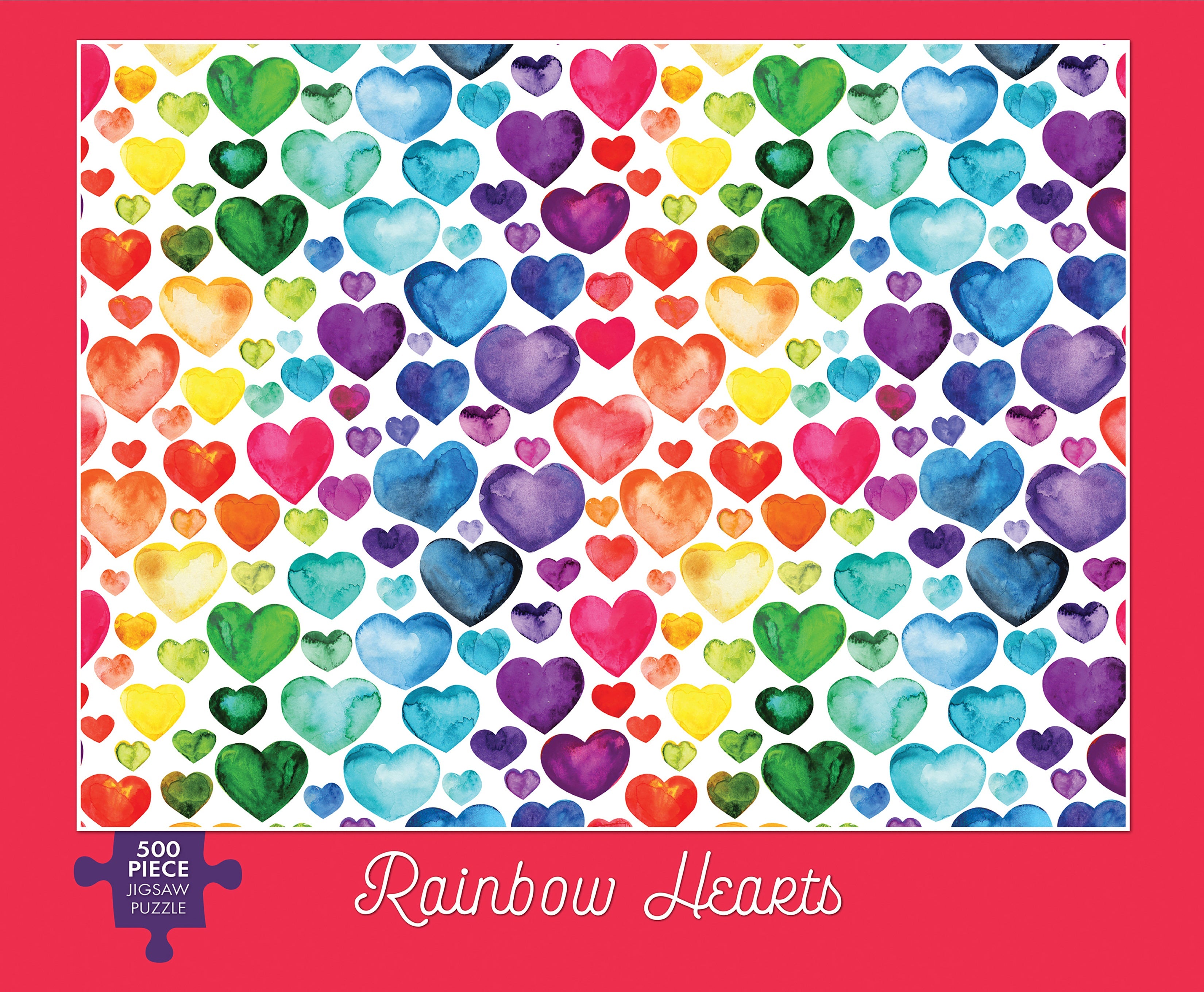 Rainbow Hearts 500 Piece - Jigsaw Puzzle