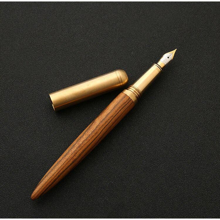 Handmade Wood Fountain Pen | The Hemmingway : Ebony (Boxed)