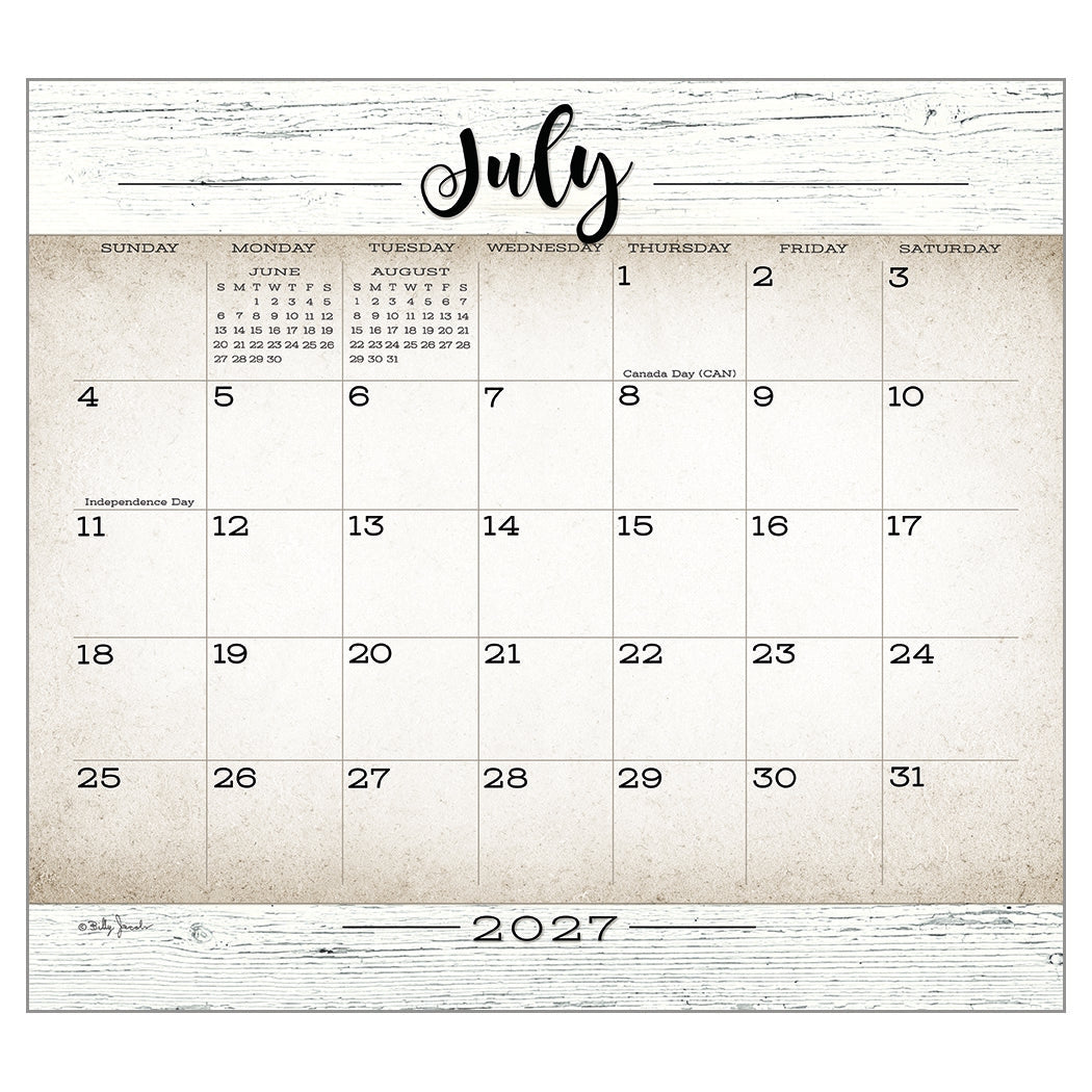 2027 Farmhouse - Deluxe Wall Calendar by Billy Jacobs