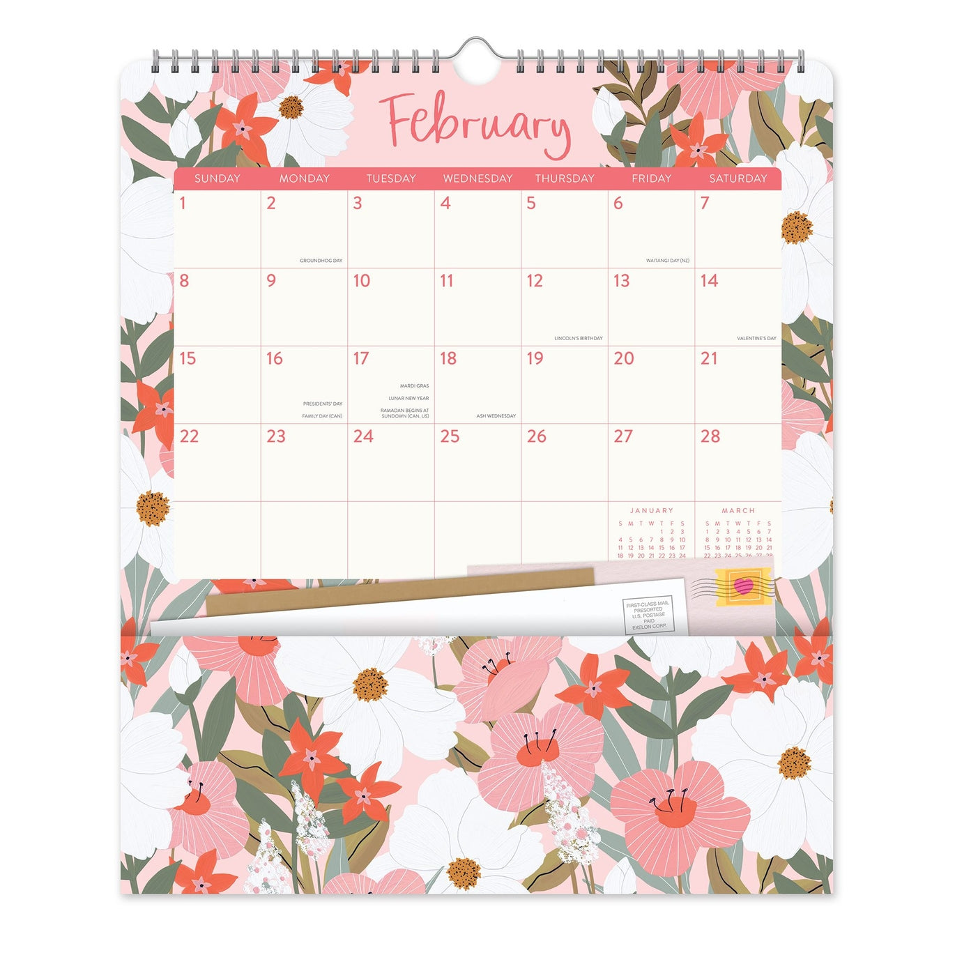 2026 Secret Garden - Pocket Plus Deluxe Wall Calendar
