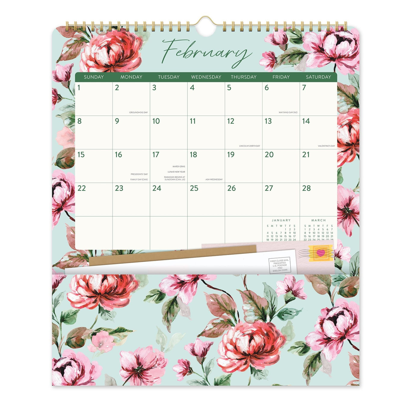 2026 Bella Flora - Pocket Plus Deluxe Wall Calendar