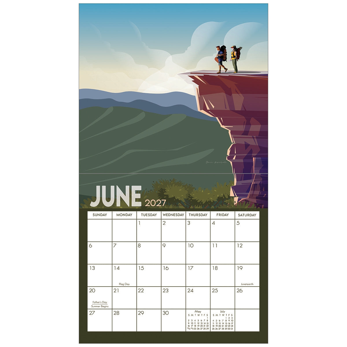 2027 Adventure - Deluxe Wall Calendar by Omar Escalante