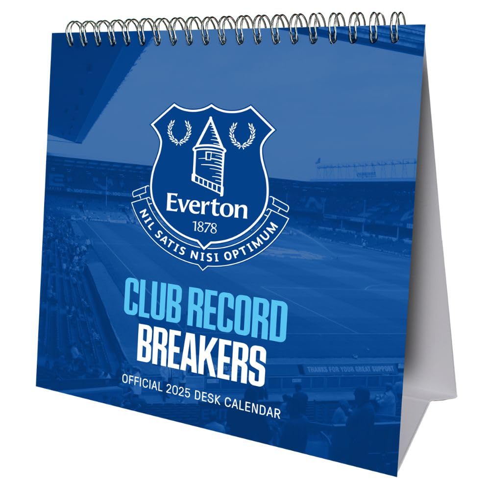 2025 Everton Fc Desk Easel Calendar