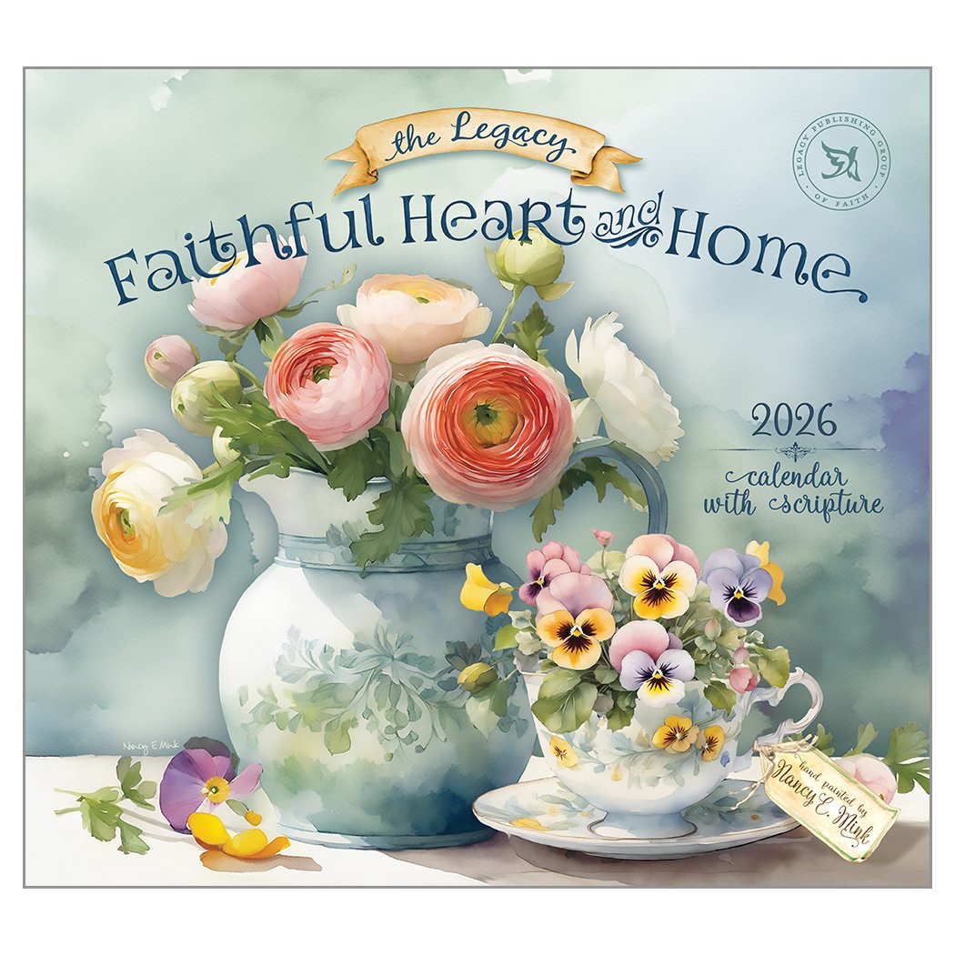 2026 Legacy Faithful Heart & Home - Scripture - Deluxe Wall Calendar