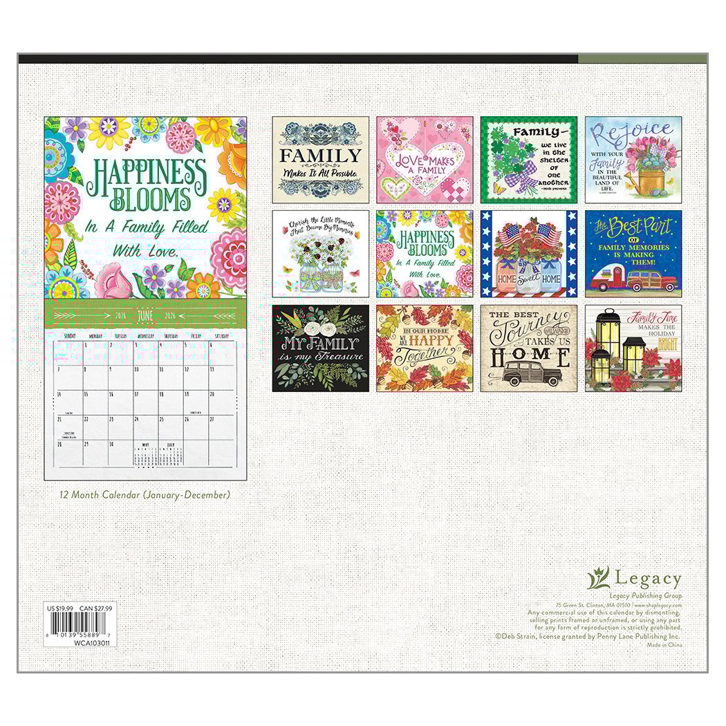 2026 Legacy Family Matters - Deluxe Wall Calendar