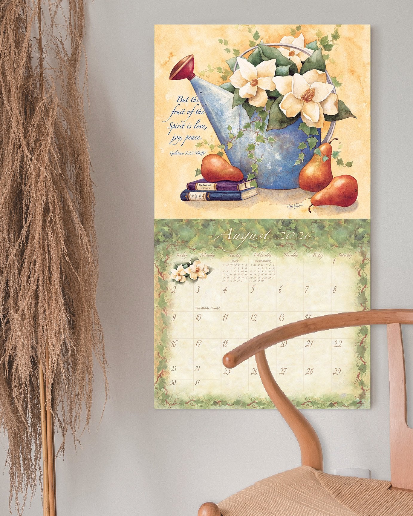 2026 Legacy Graceful Garden - Scripture - Deluxe Wall Calendar